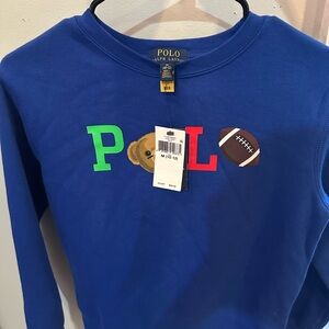 Polo Ralph Lauren Blue Sweatshirt with Colorful Logo